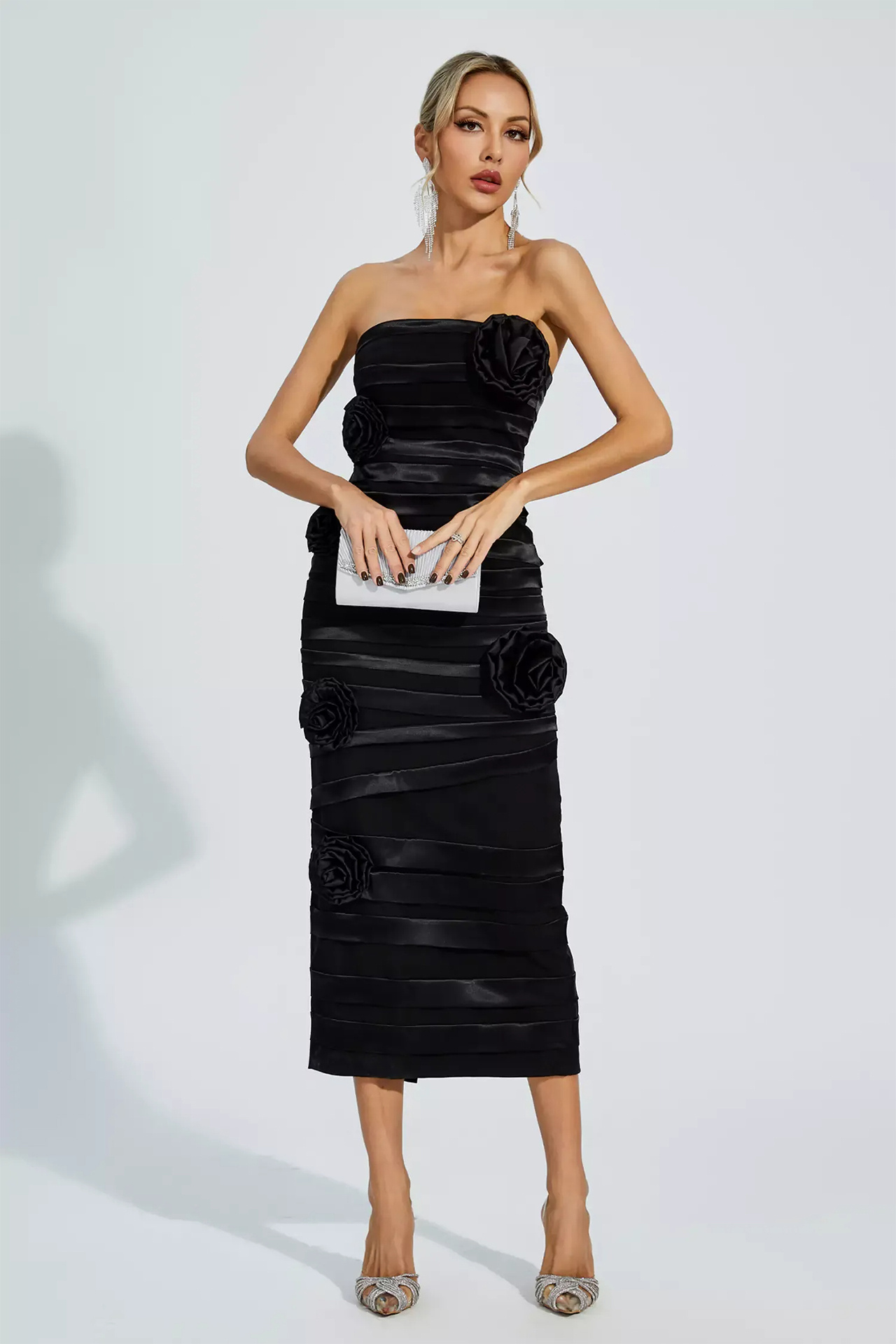 Christabel Midi Dress In Black
