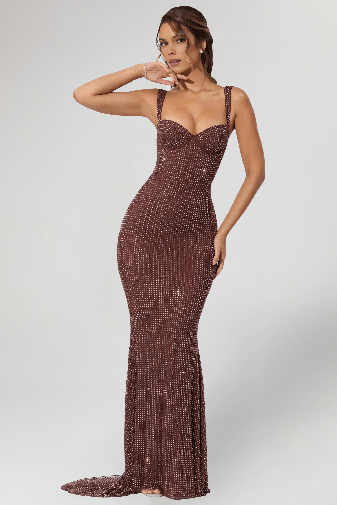 Serenity Rhinestone Cami Maxi Dress