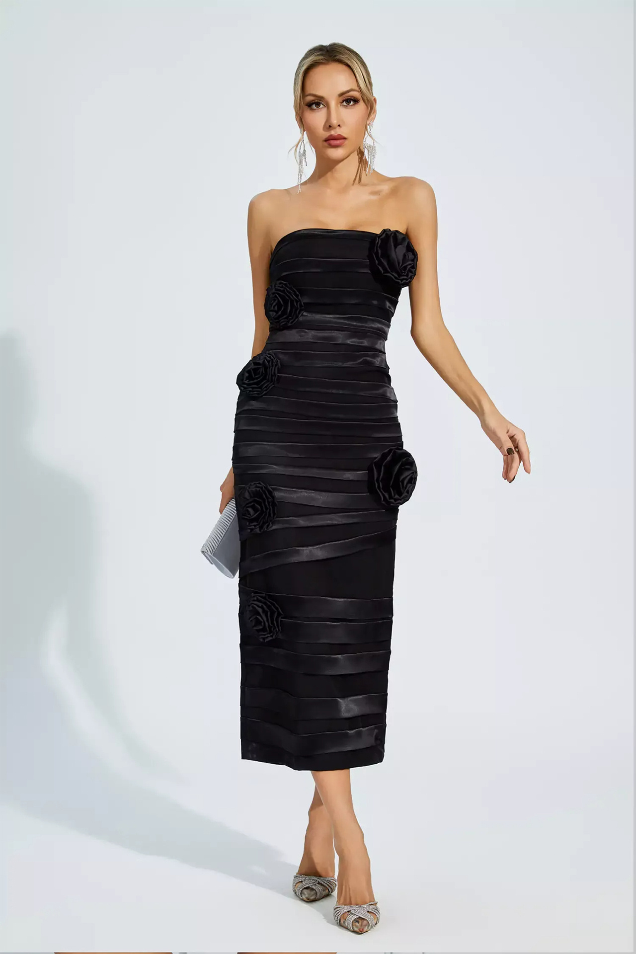 Christabel Midi Dress In Black