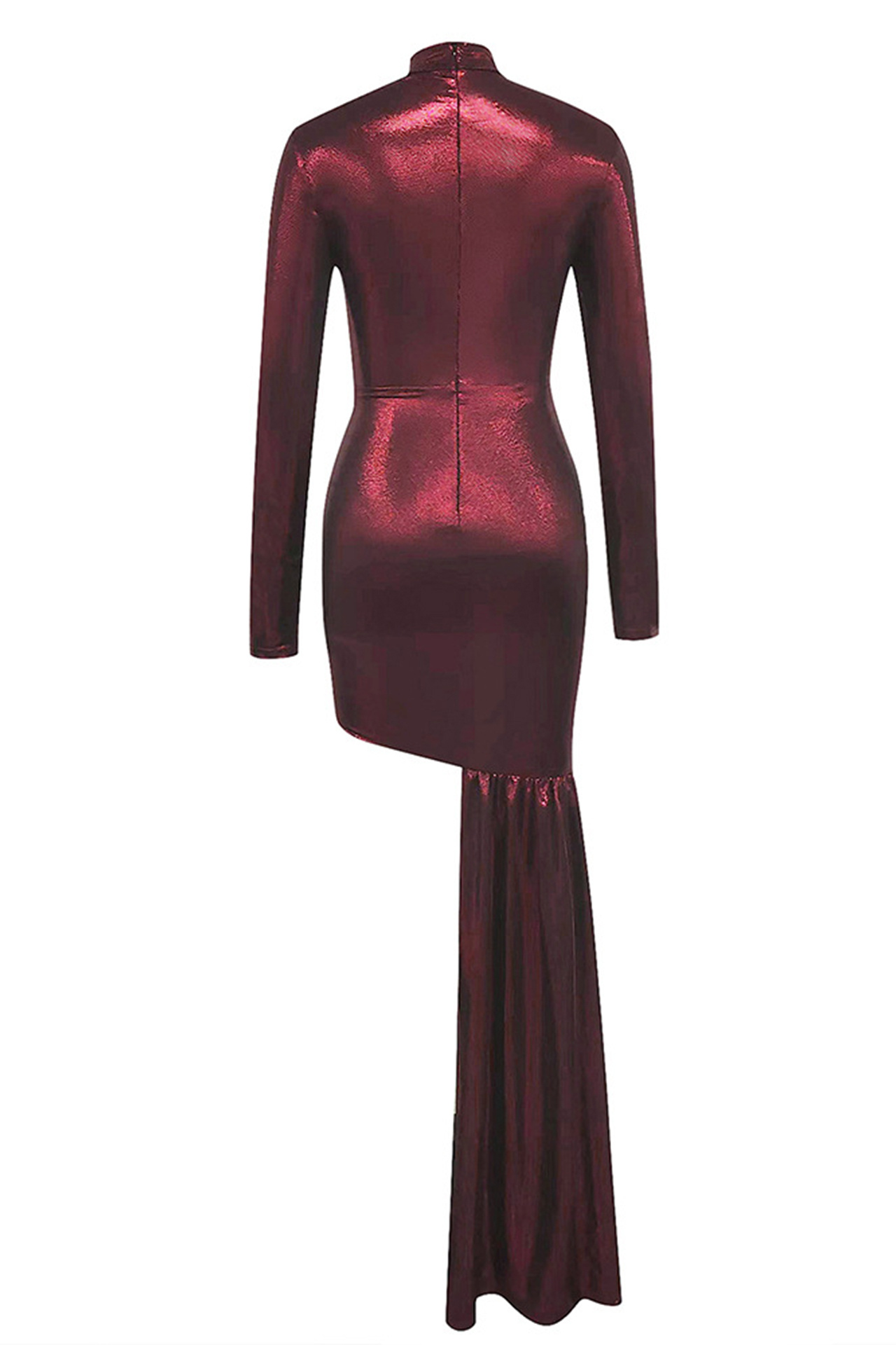Xanthe Long Sleeve Maxi Dress In Red
