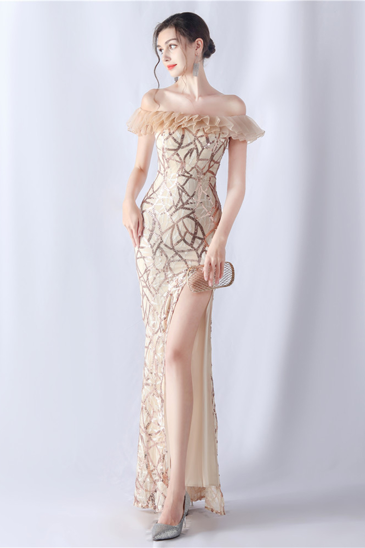 Felicity Sequined Maxi Dress