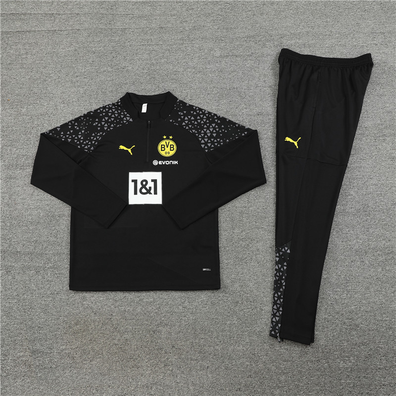 Dortmund 23-24 Kids Long Sleeve Training Set Black