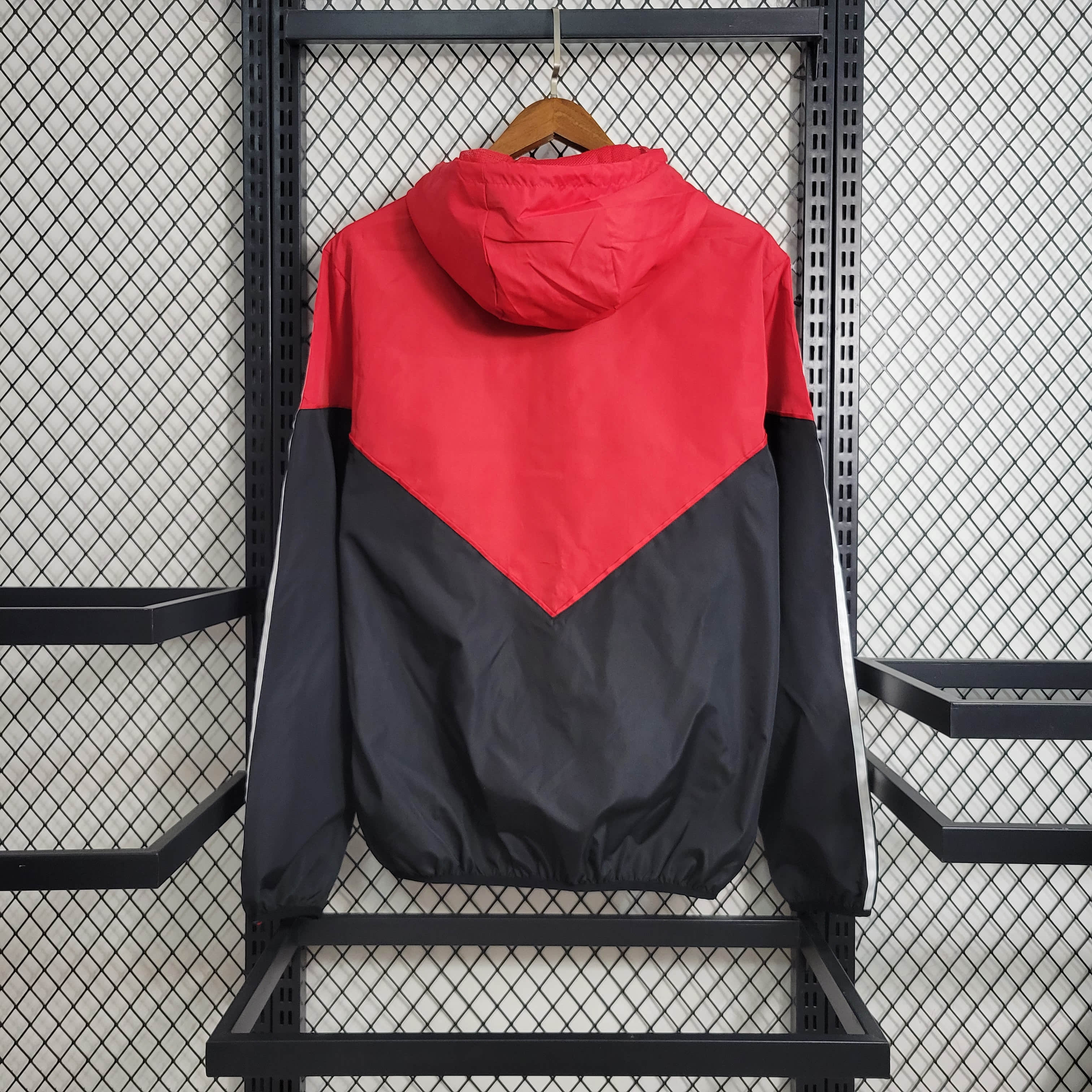 Manchester United 23-24 Windbreaker Jacket - Red & Black