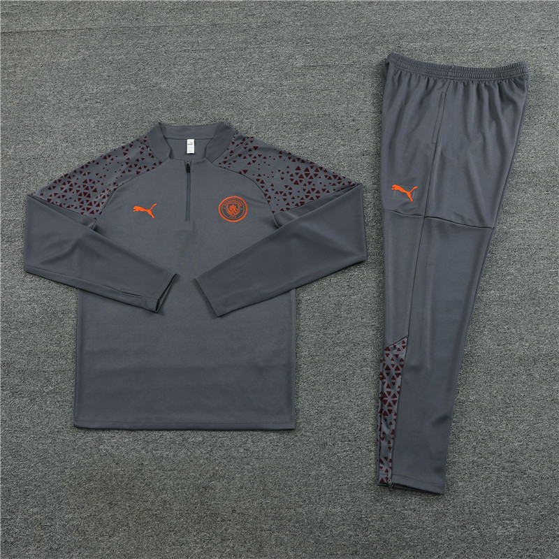 Manchester City 23-24 Long Sleeve Training Set -Dark Grey