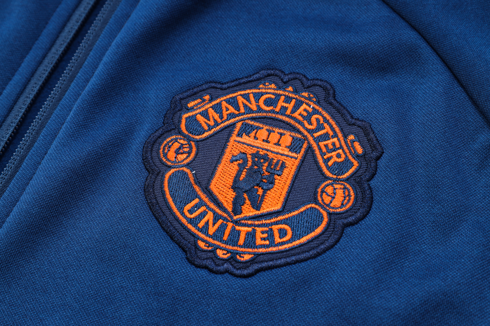 Manchester United 23-24 Hoodie Jacket Training Tracksuit -Blue
