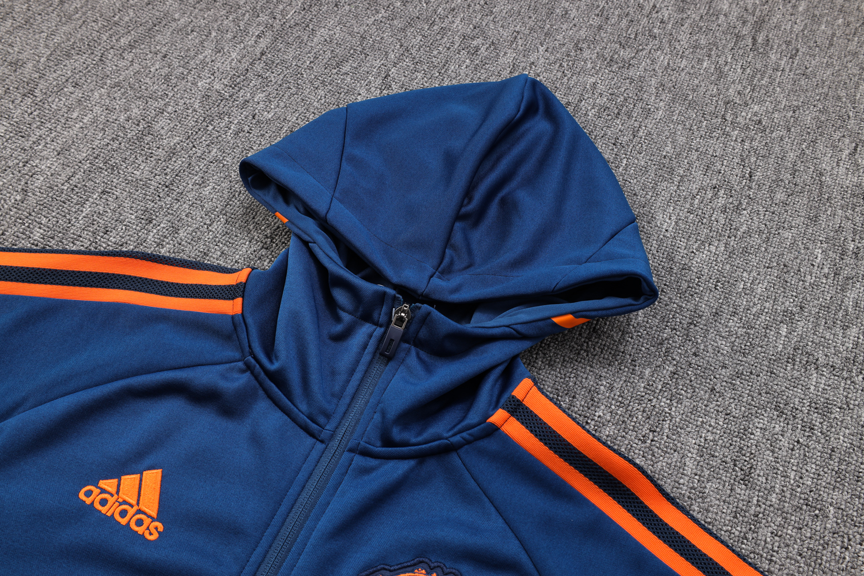 Manchester United 23-24 Hoodie Jacket Training Tracksuit -Blue