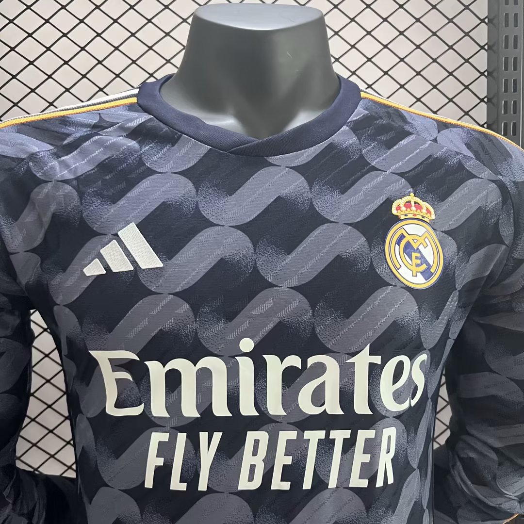 Real Madrid 23-24 Away Long Sleeve Jersey - Player Version