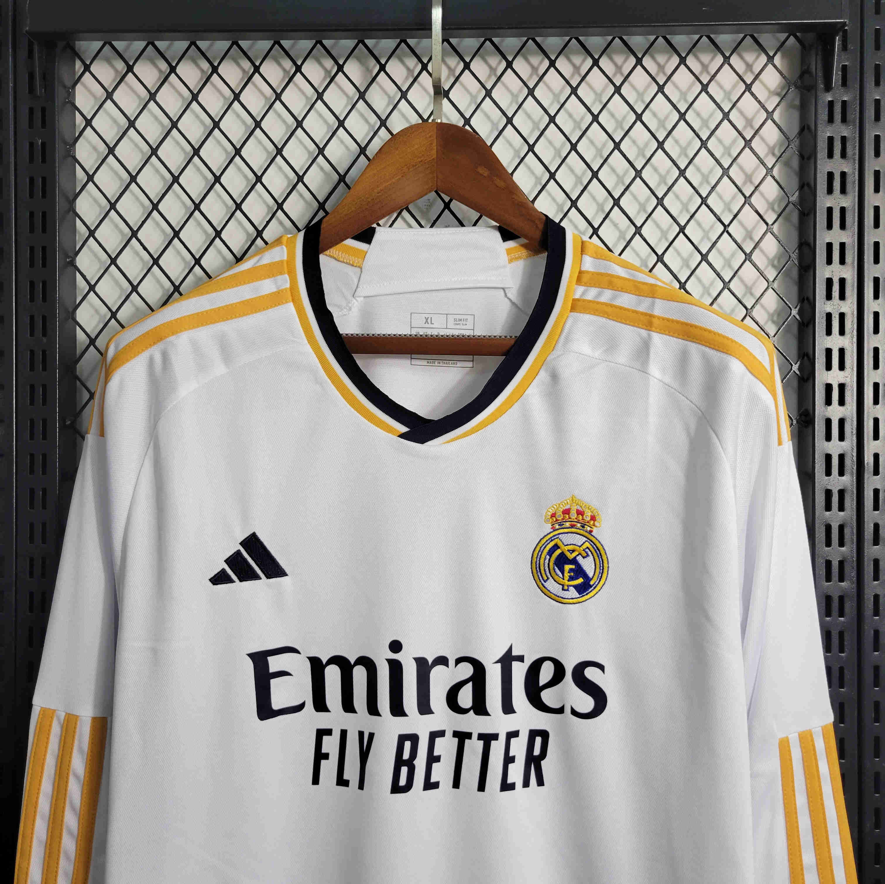 23-24 Real Madrid Home Long Sleeve Jersey - Fans Version