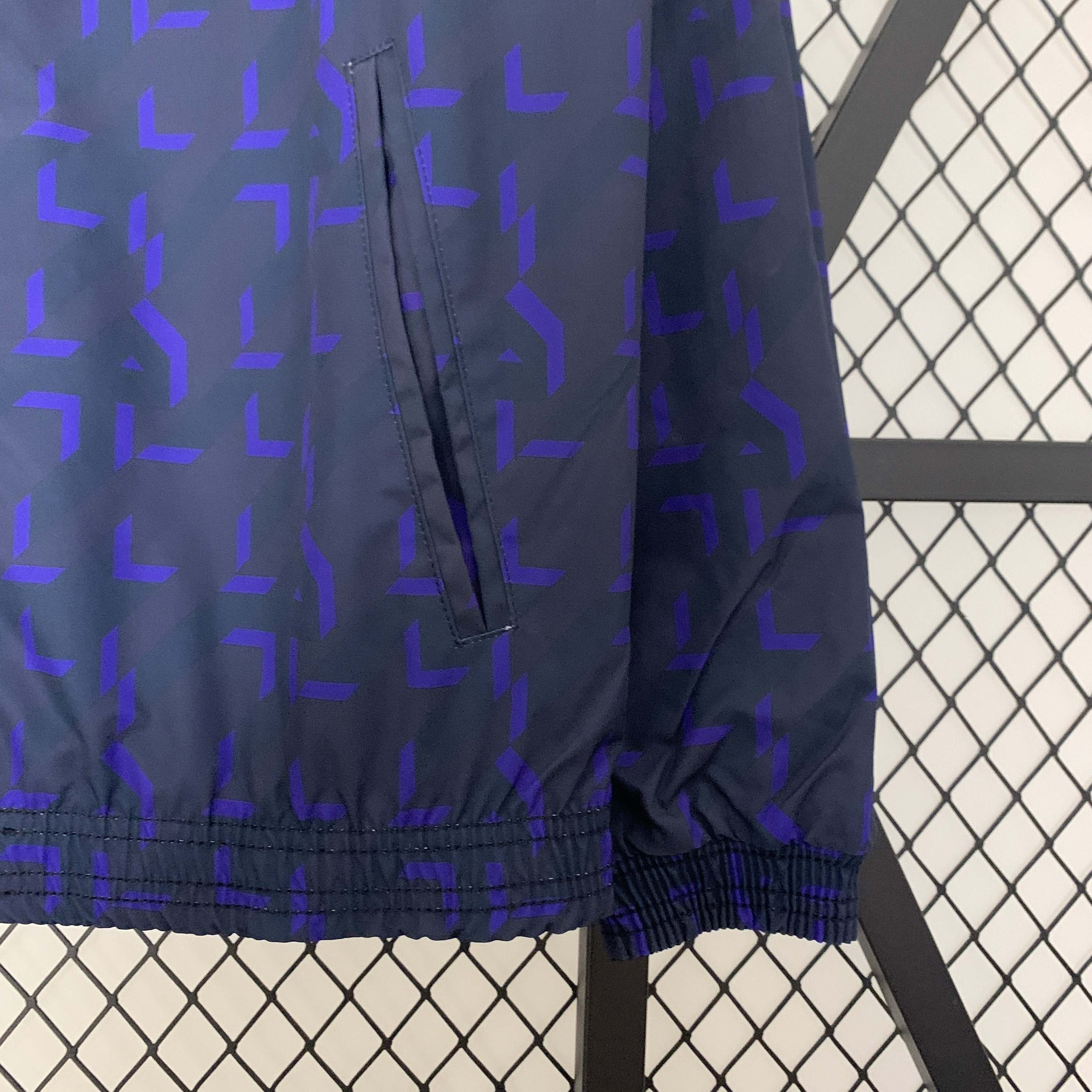 Real Madrid 23-24 Houndstooth Pattern Limited Edition Player Reversible Windbreaker