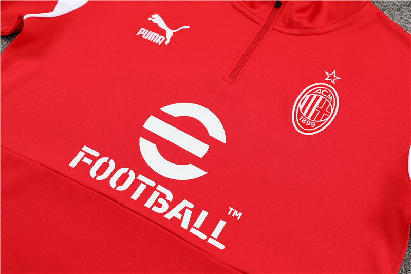 AC Milan 23-24 Long Sleeve Training Set -Red and White