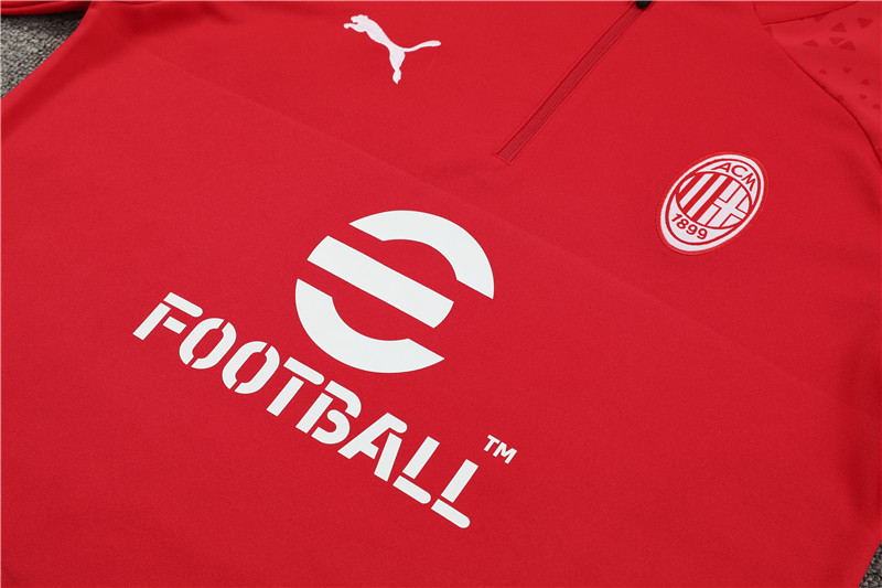 AC Milan 23-24 Long Sleeve Training Set -Red