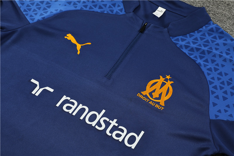 Marseille 23-24 Kids Long Sleeve Training Set Royal Rlue
