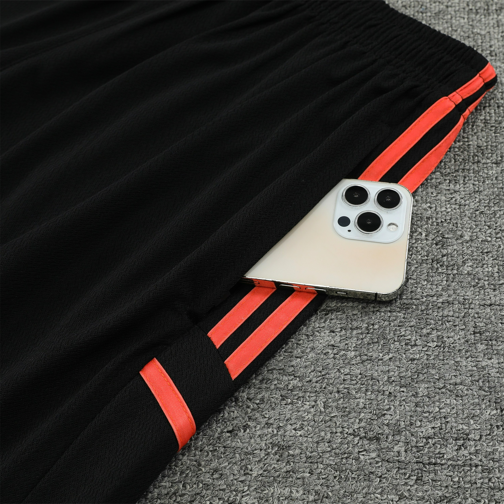 Arsenal 23-24 Short-Sleeve Training Set - Black & Orange