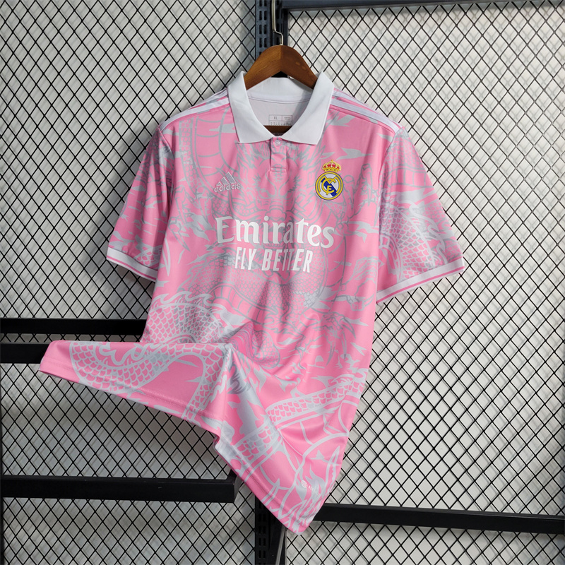 23/24 Real Madrid Dragon Pink Jersey - Fans Version