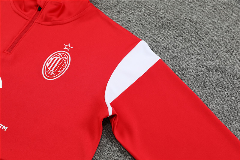 AC Milan 23-24 Long Sleeve Training Set -Red and White