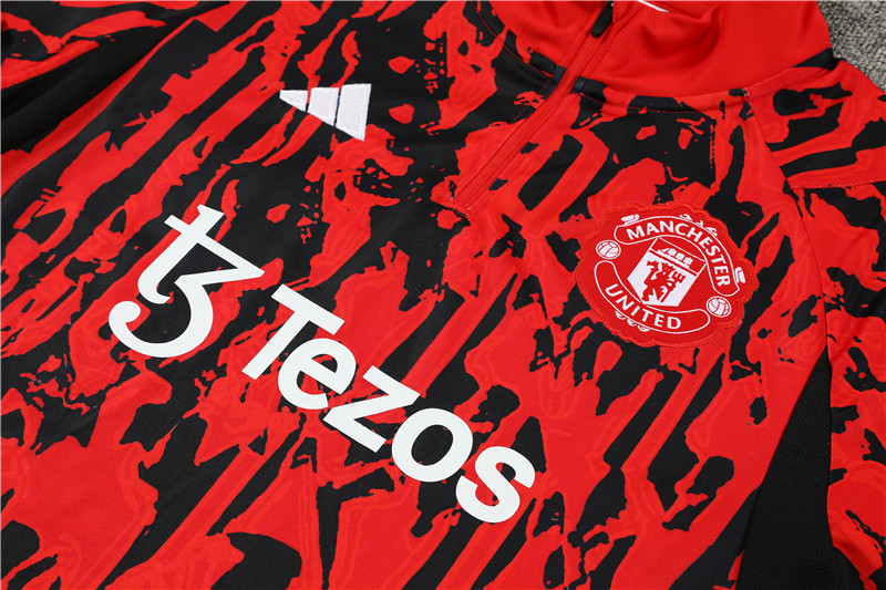 Manchester United 23-24 Long Sleeve Training Set -Red Camouflage