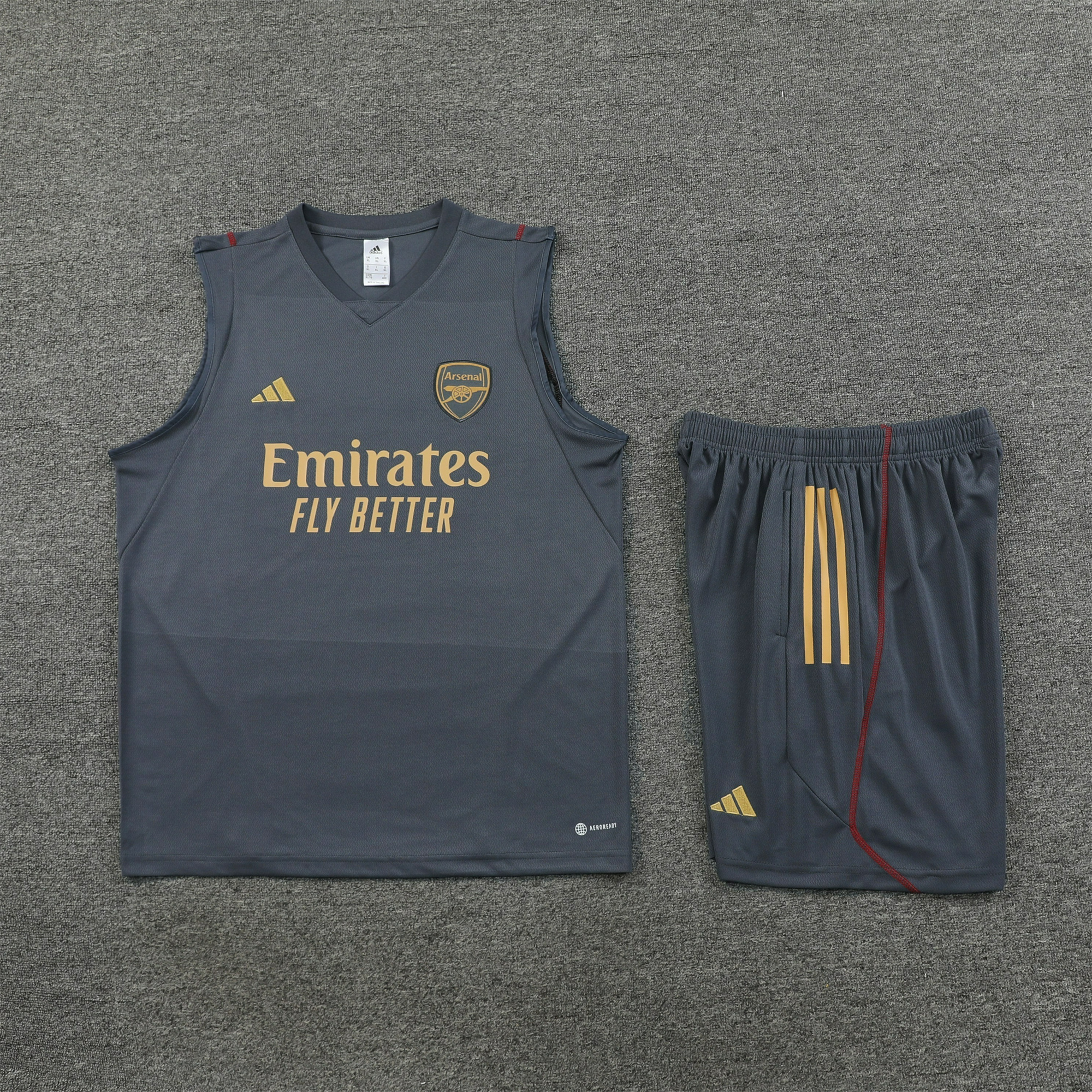 Arsenal 23-24 Player Vest Training Set Grey