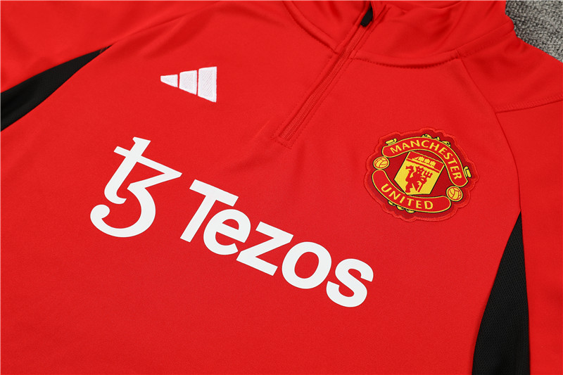 Manchester United 23-24 Kids Long Sleeve Training Set Red