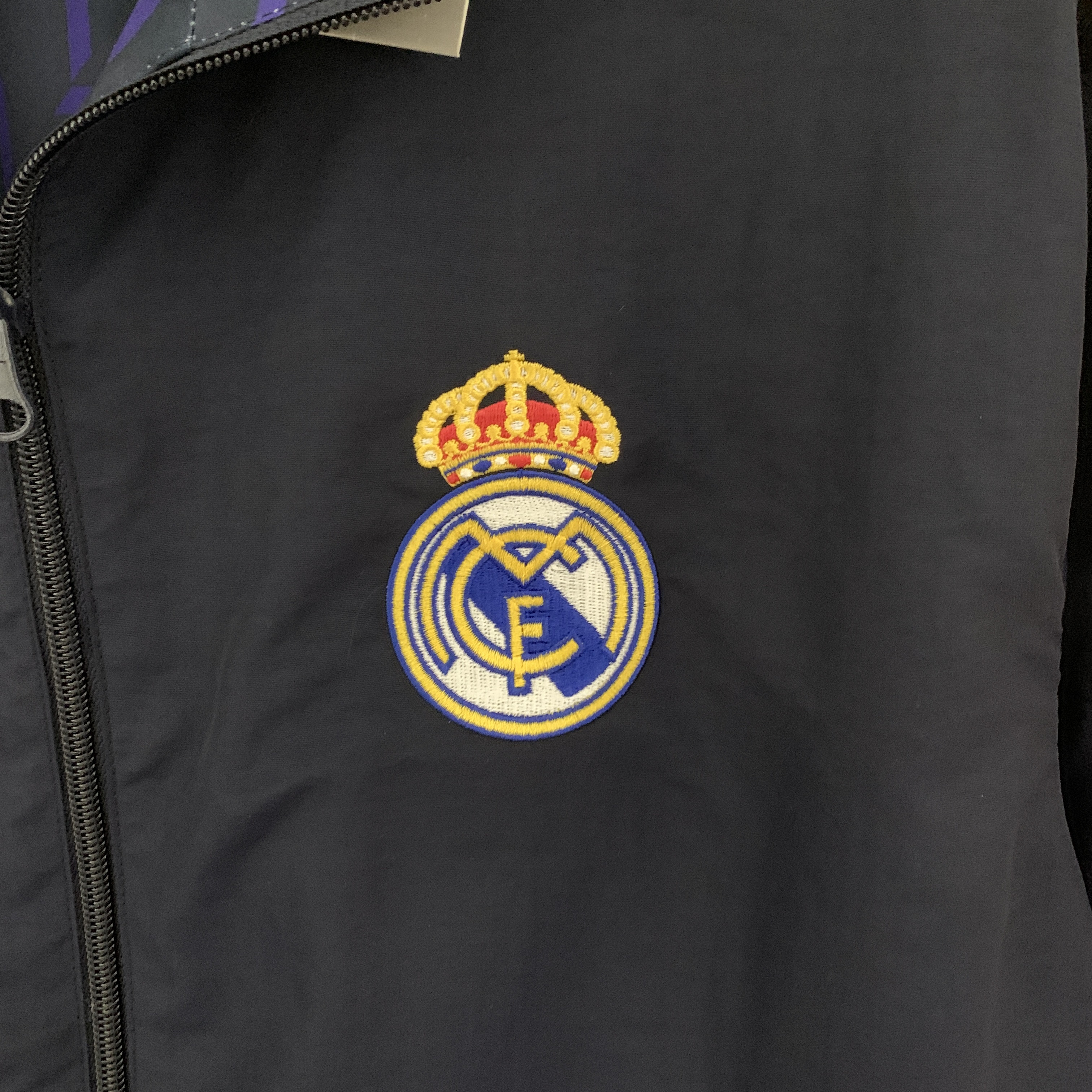 Real Madrid 23-24 Houndstooth Pattern Limited Edition Player Reversible Windbreaker