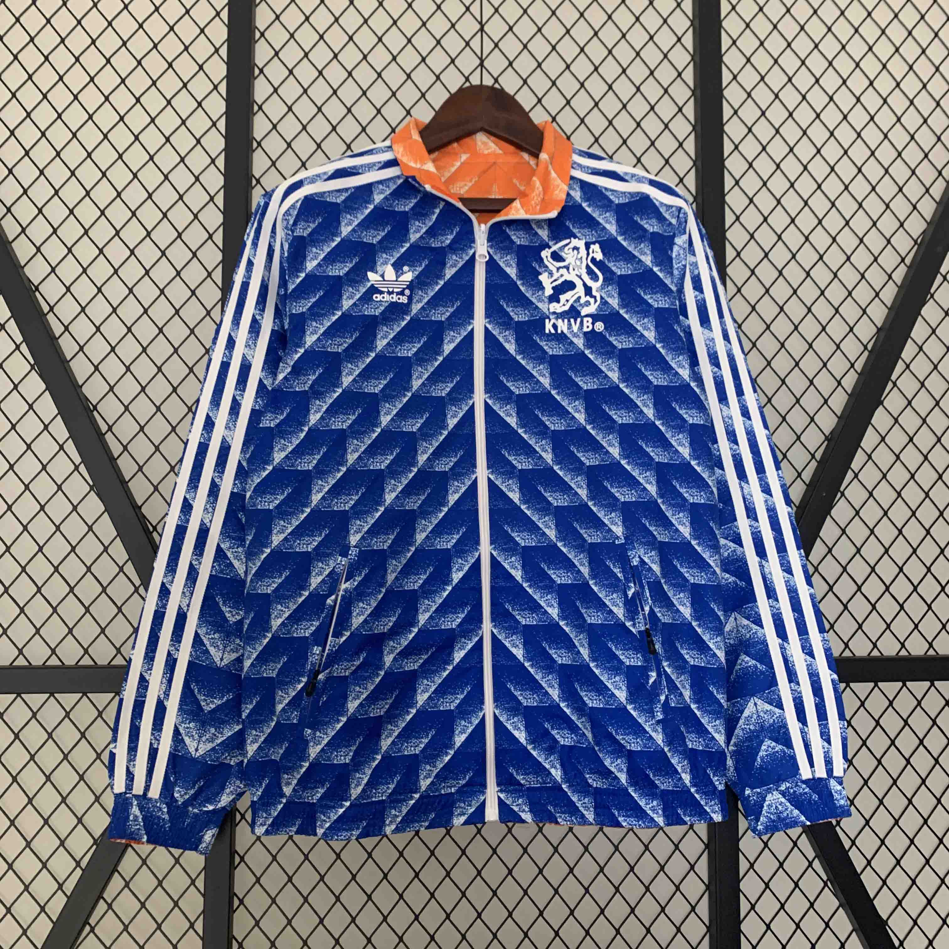 Netherlands 23-24 Double Sided Windbreaker - Orange & Blue