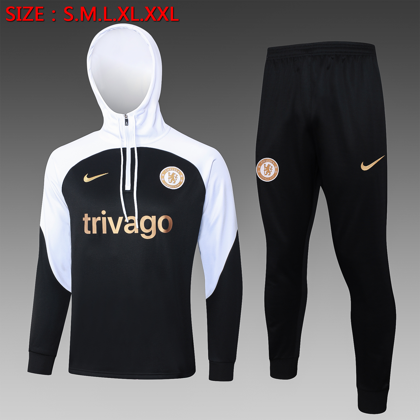 Che 23-24 Men's Training Hoodie + Pants - Black