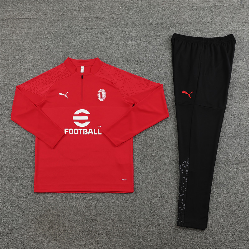 AC Milan 23-24 Long Sleeve Training Set -Red