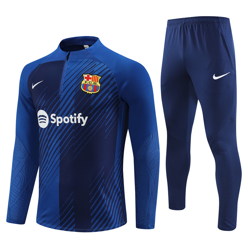 B.A.R.S.A 23-24 Kids Long Sleeve Training Set Blue Camouflage