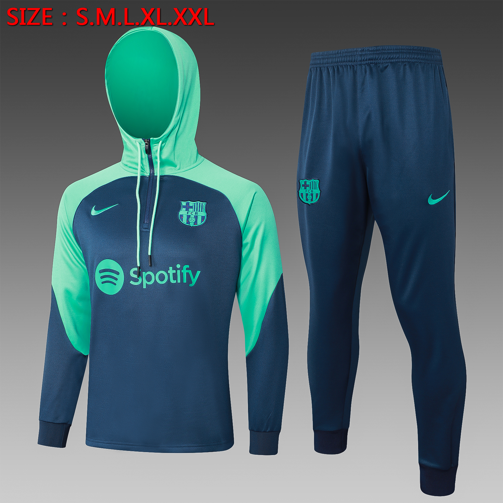 B.A.R.S.A 23-24 Men's Training Hoodie + Pants - Green