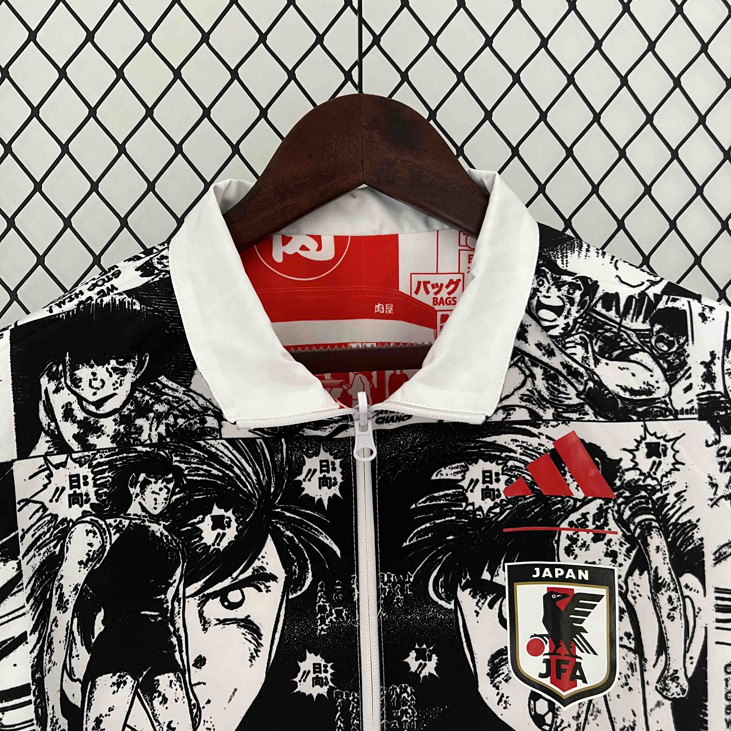 Japan 23-24 Double Sided Windbreaker - Black and Red Anime