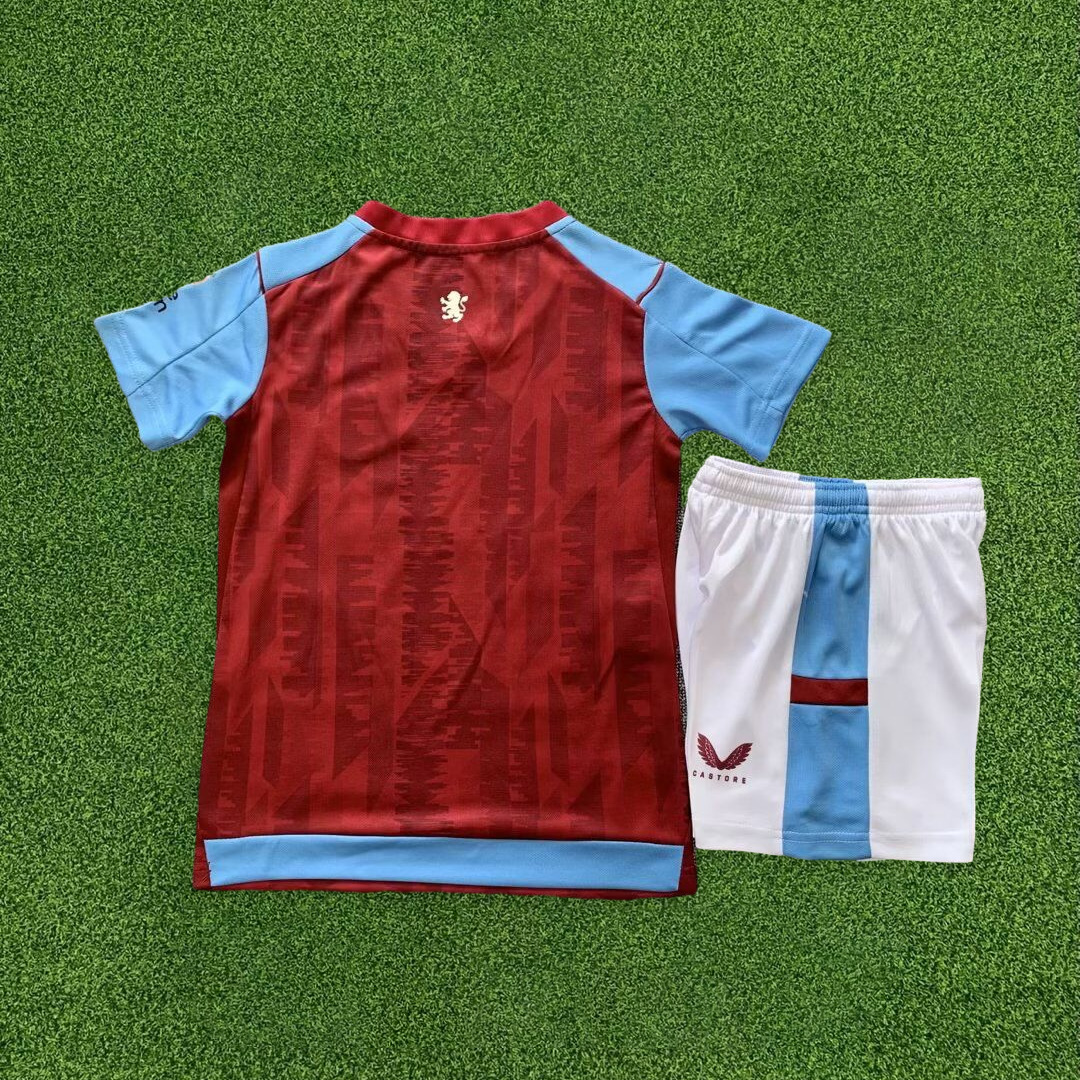 Aston Villa 23-24 Home Kids Kit