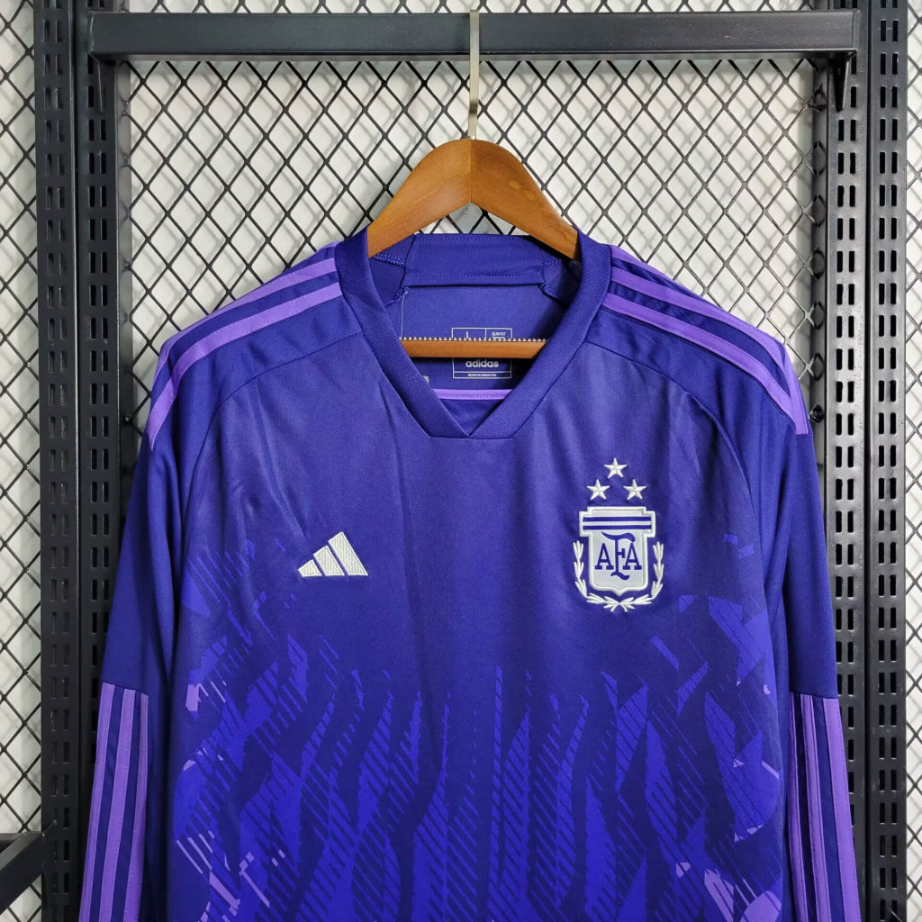 Argentina 3 Stars 22-23 Away Long Sleeve Jersey - Fans Version