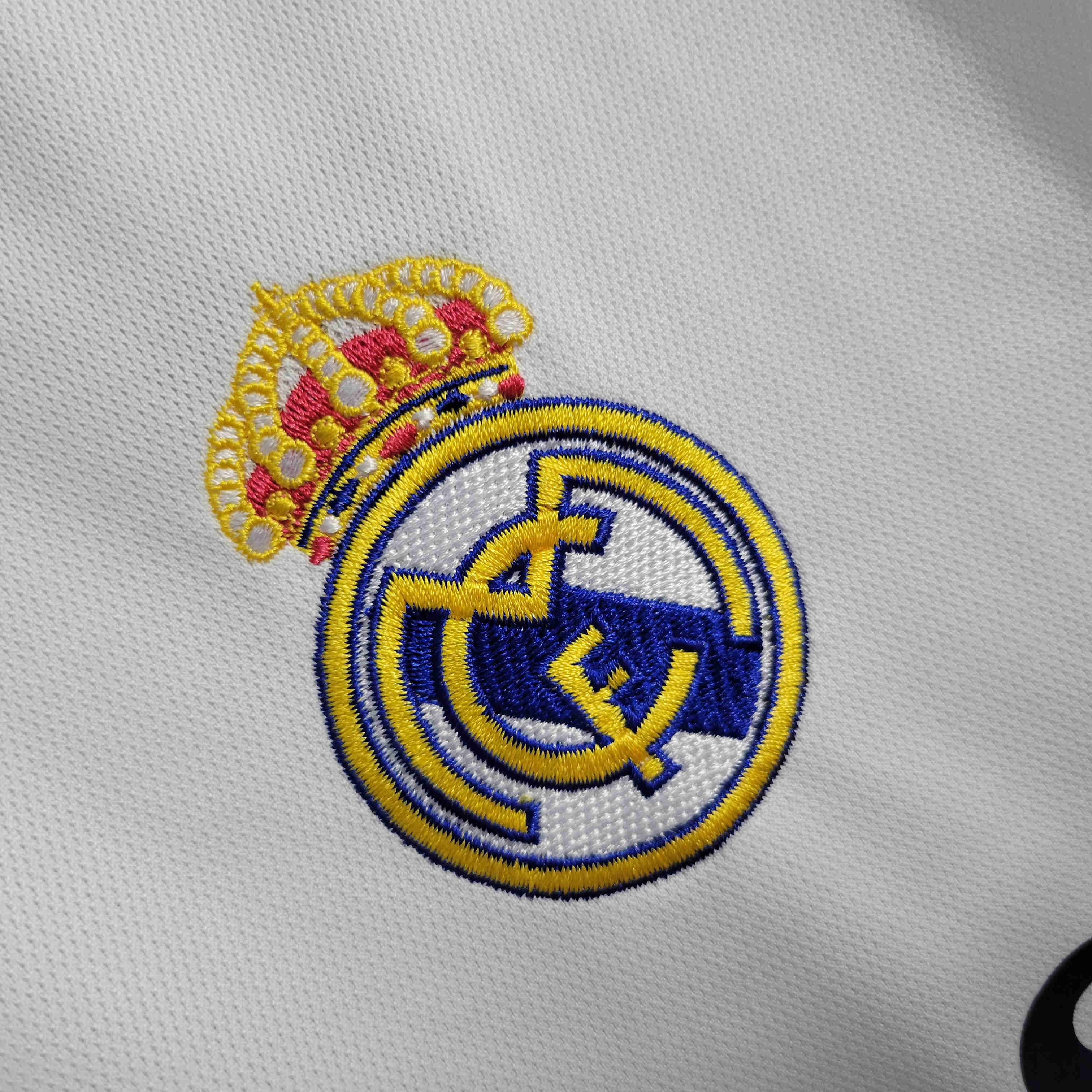23-24 Real Madrid Home Long Sleeve Jersey - Fans Version