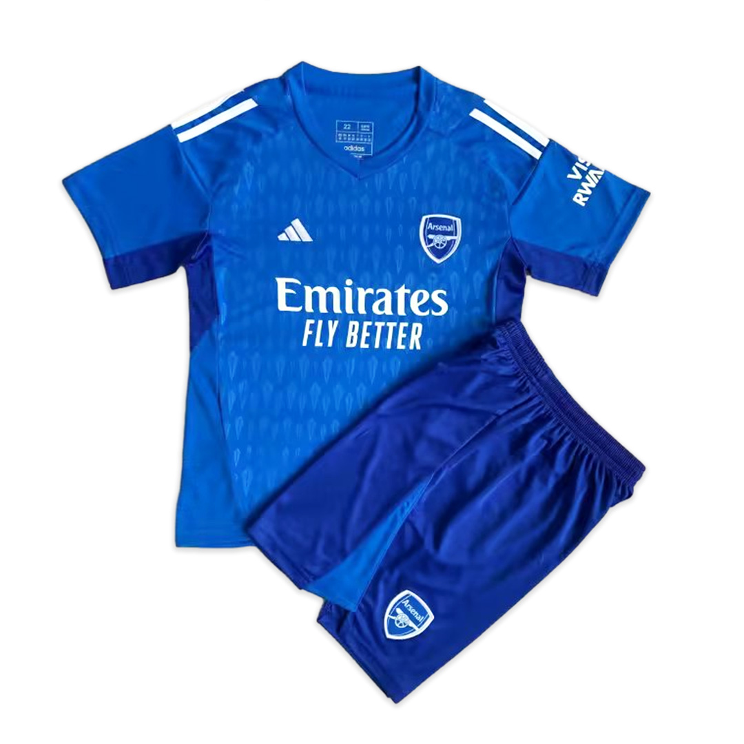 Arsenal 23-24 Blue Goalkeeper Men's Adult Jersey Set - Fans Version