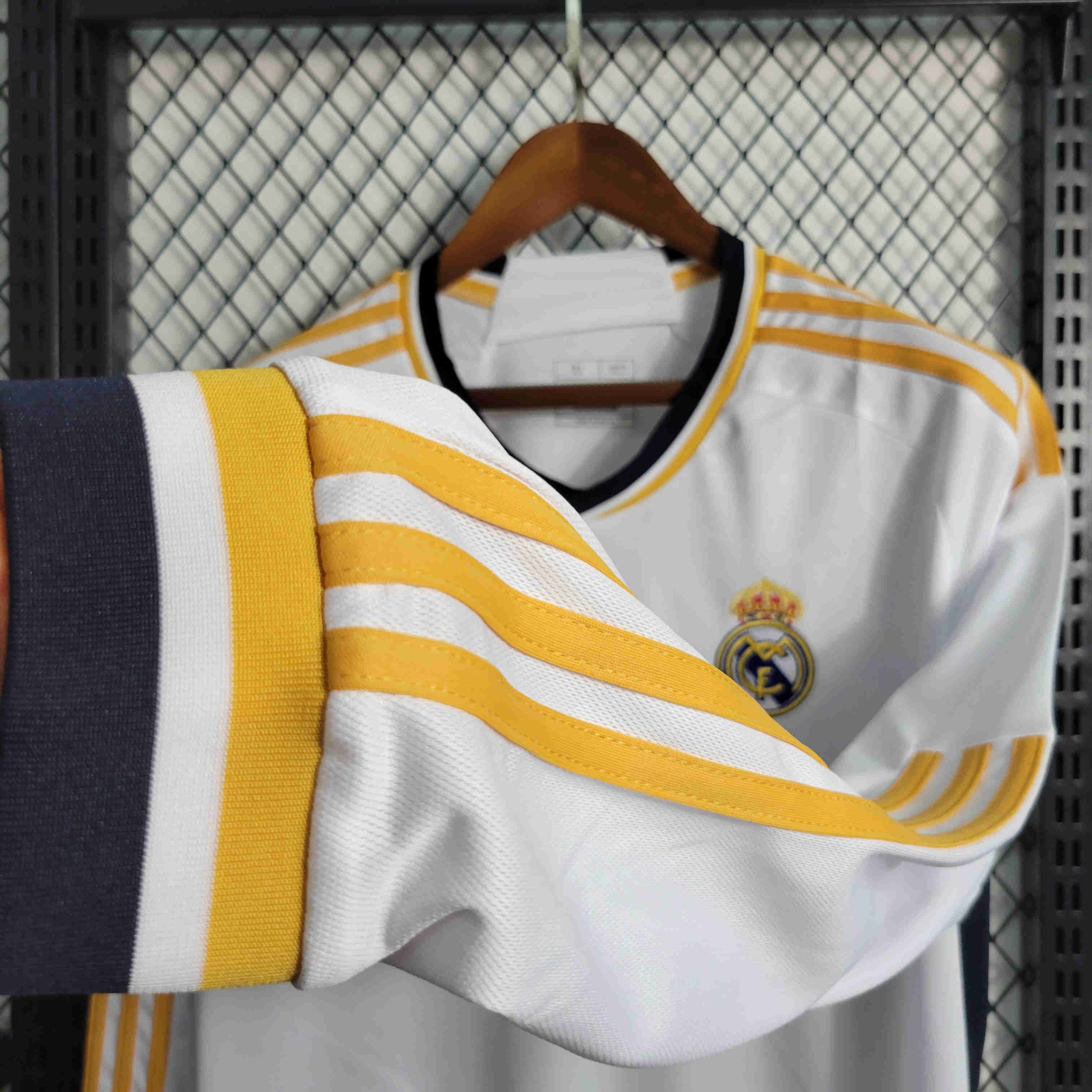 23-24 Real Madrid Home Long Sleeve Jersey - Fans Version
