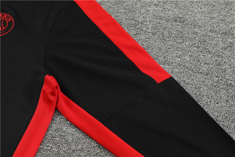 Paris Saint-Germain PSG 23-24 Long Sleeve Training Set -Black and Red