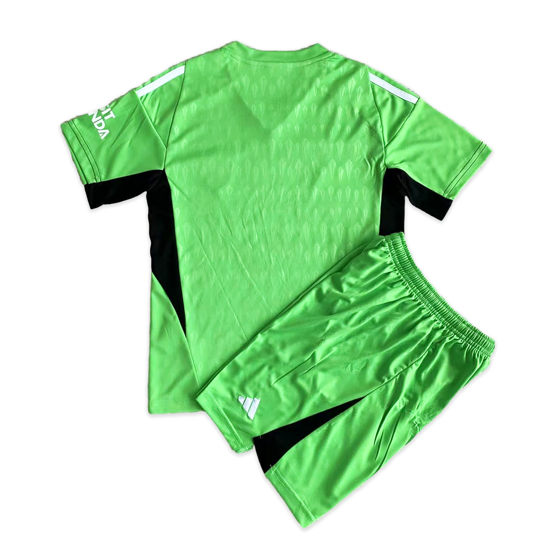 Arsenal 23-24 Green Goalkeeper Kids Kit