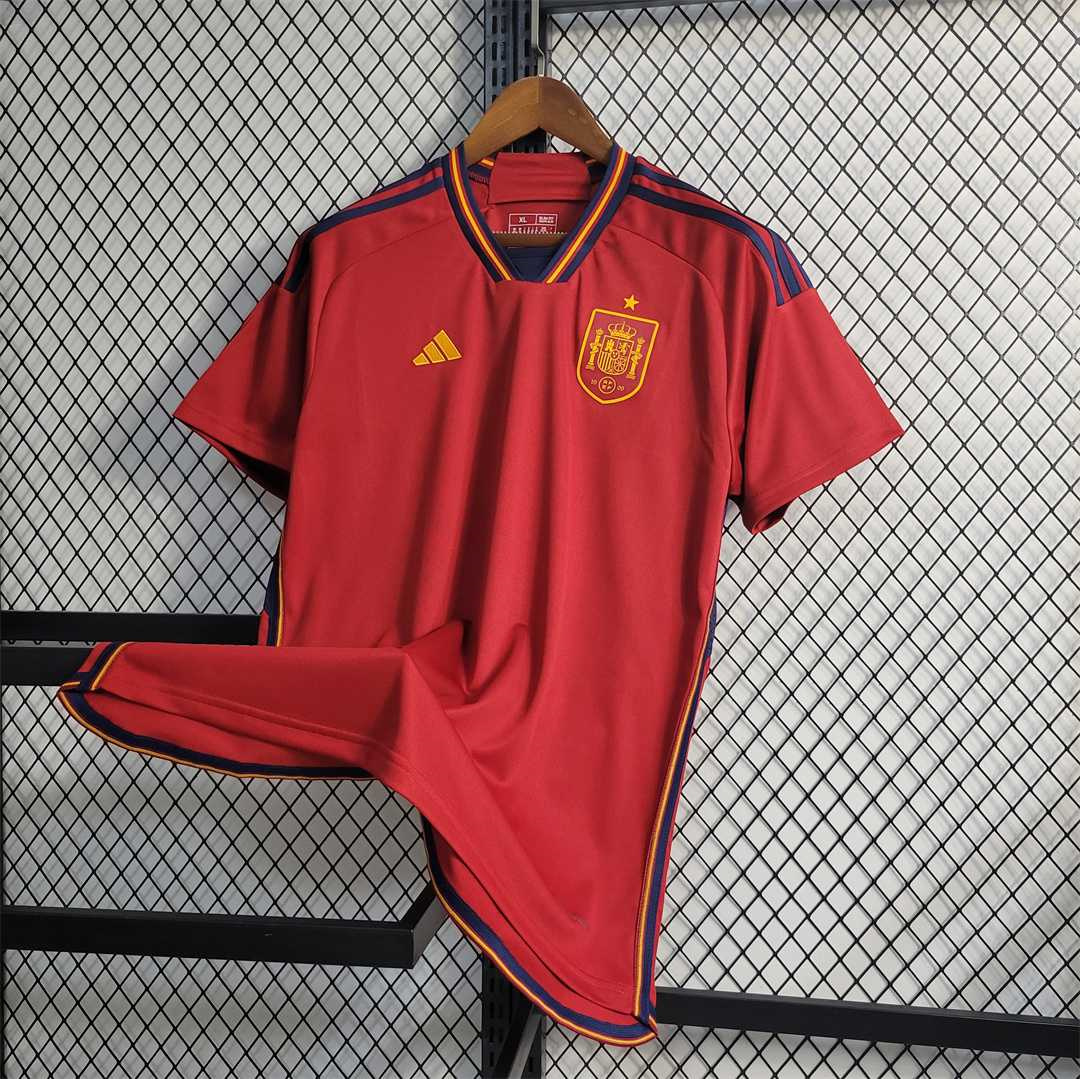 Spain 22-23 Home Jersey - Fans Version - 2022 World Cup