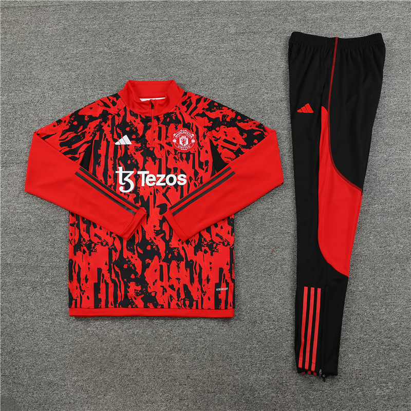 Manchester United 23-24 Long Sleeve Training Set -Red Camouflage