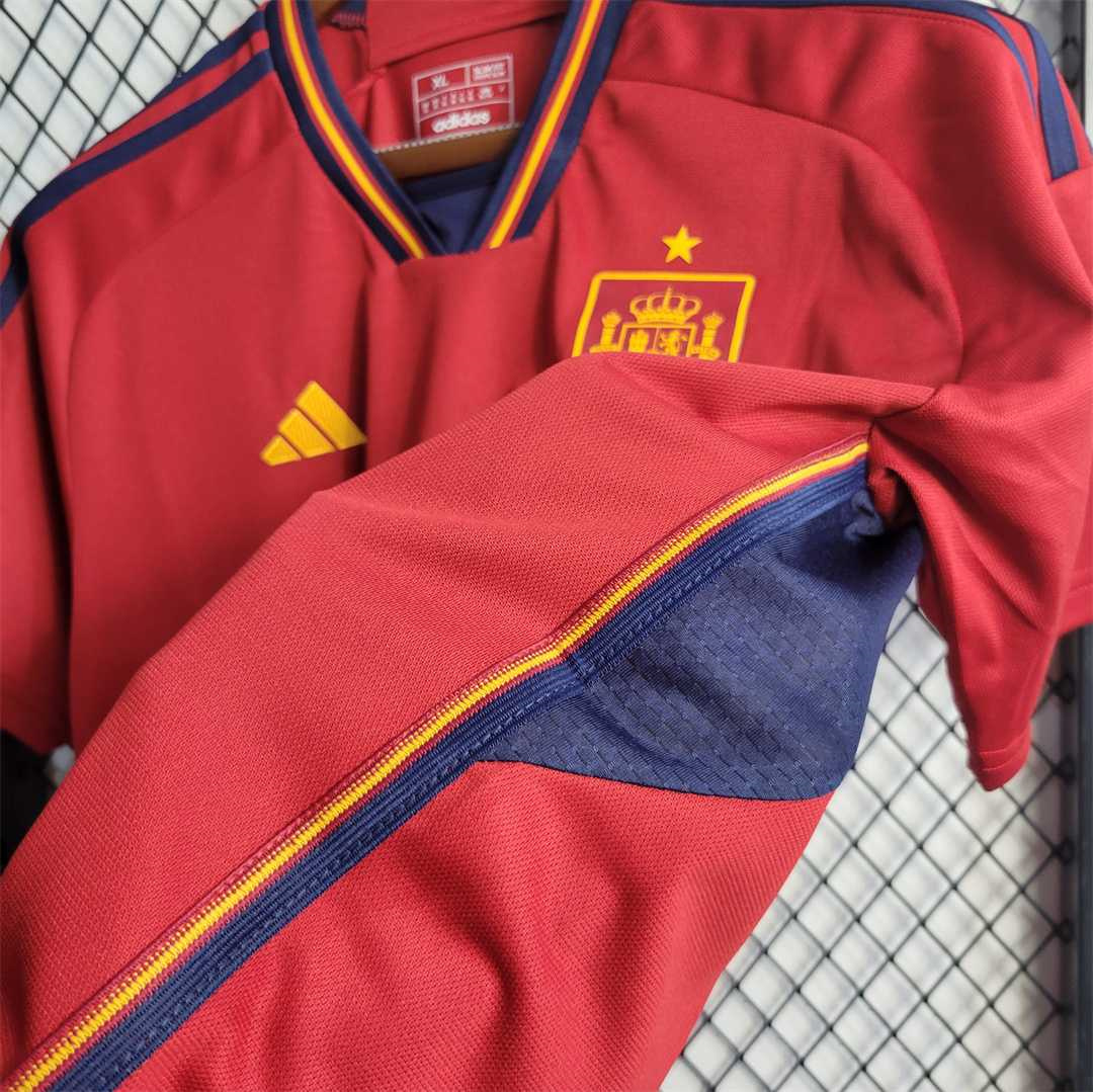 Spain 22-23 Home Jersey - Fans Version - 2022 World Cup