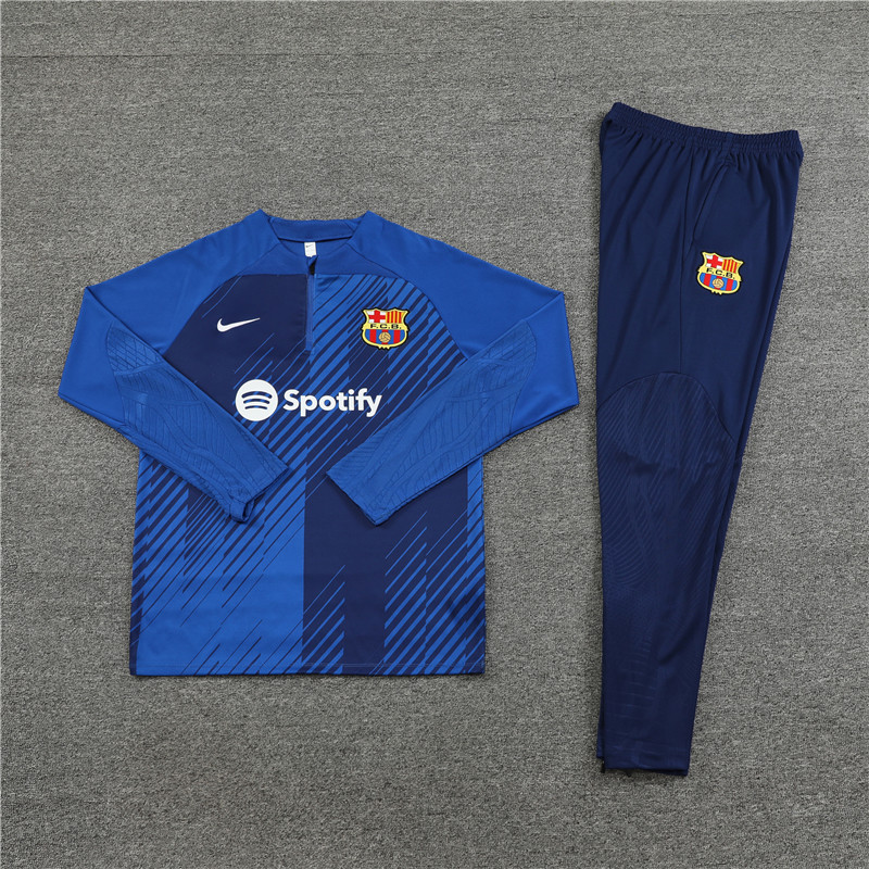 B.A.R.S.A 23-24 Kids Long Sleeve Training Set Blue Camouflage