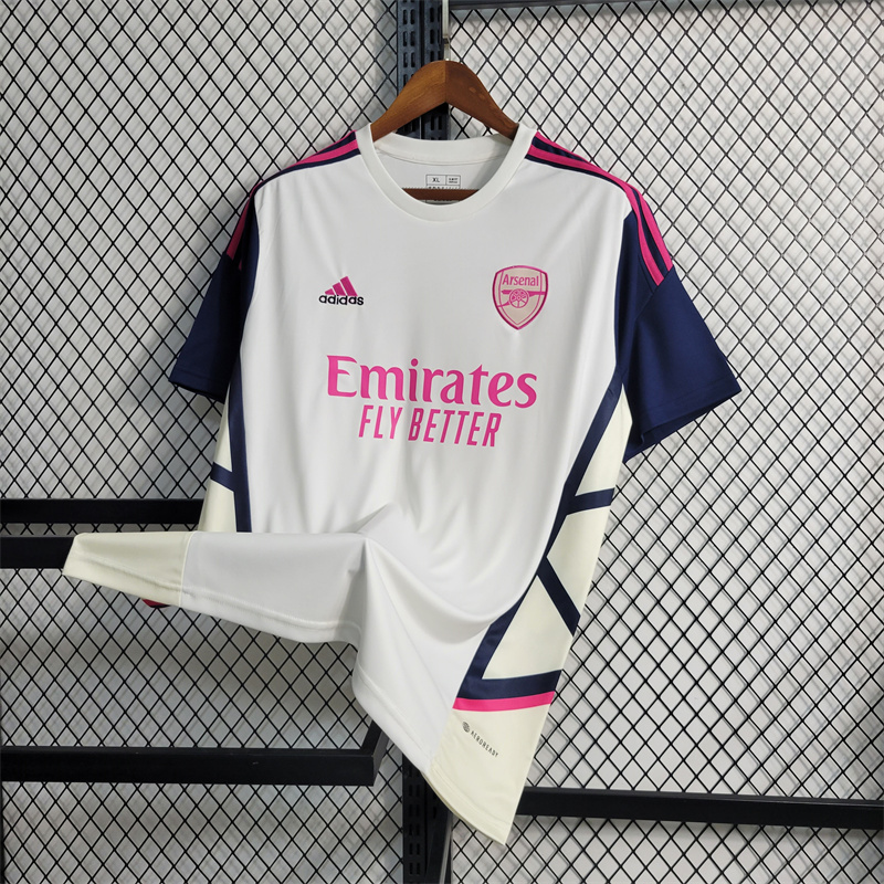 Arsenal 23/24 White Training Jersey - Fans Version