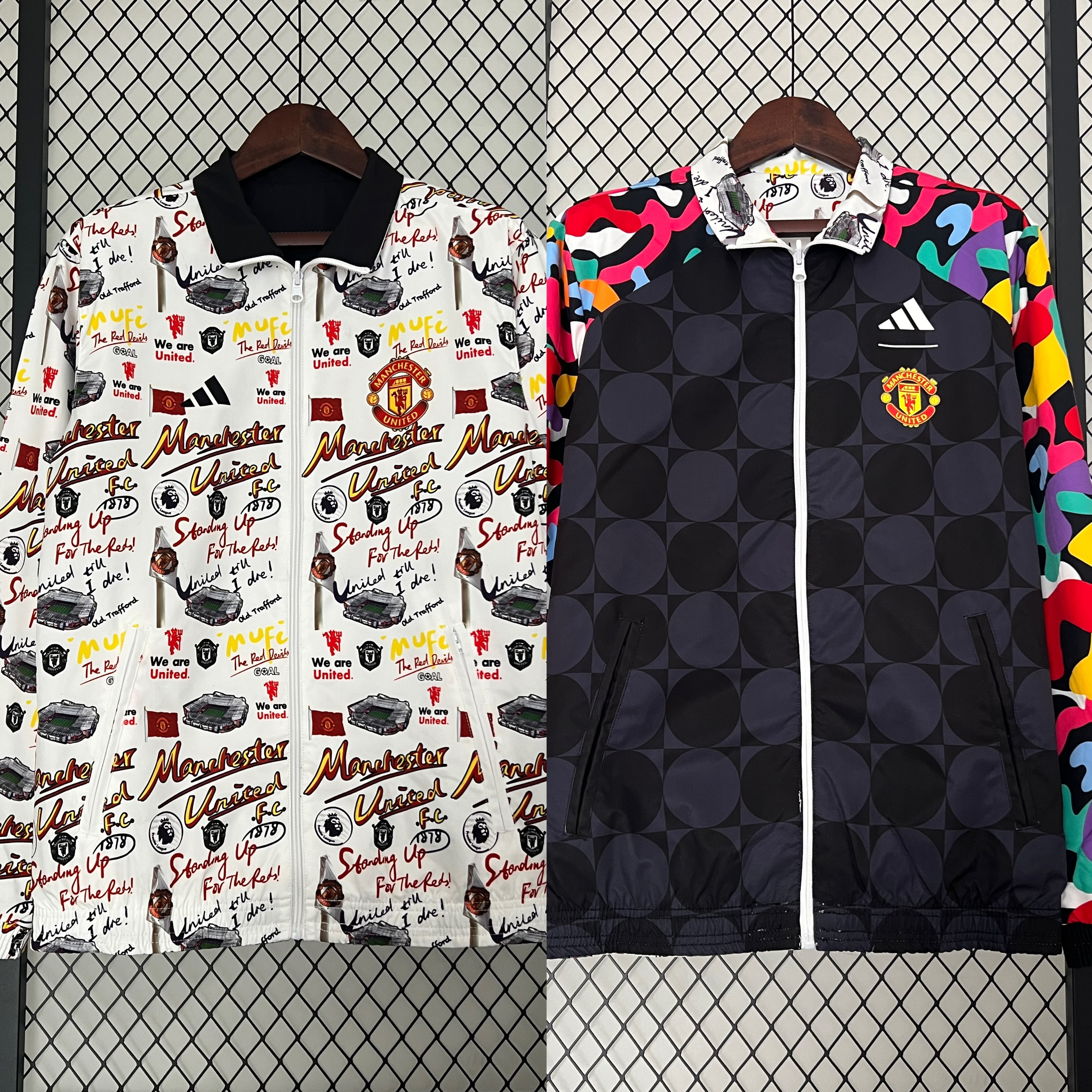 Manchester United 23-24 Double Sided Windbreaker - Graffiti Style