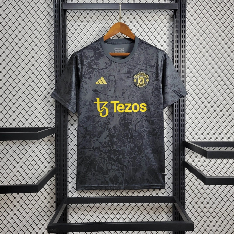 Manchester United 23-24 Black Pre-match Jersey - Fans Version