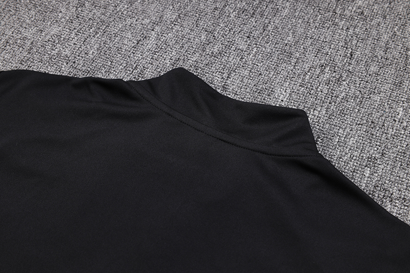 Manchester United 23-24 Kids Long Sleeve Training Set Black and Red