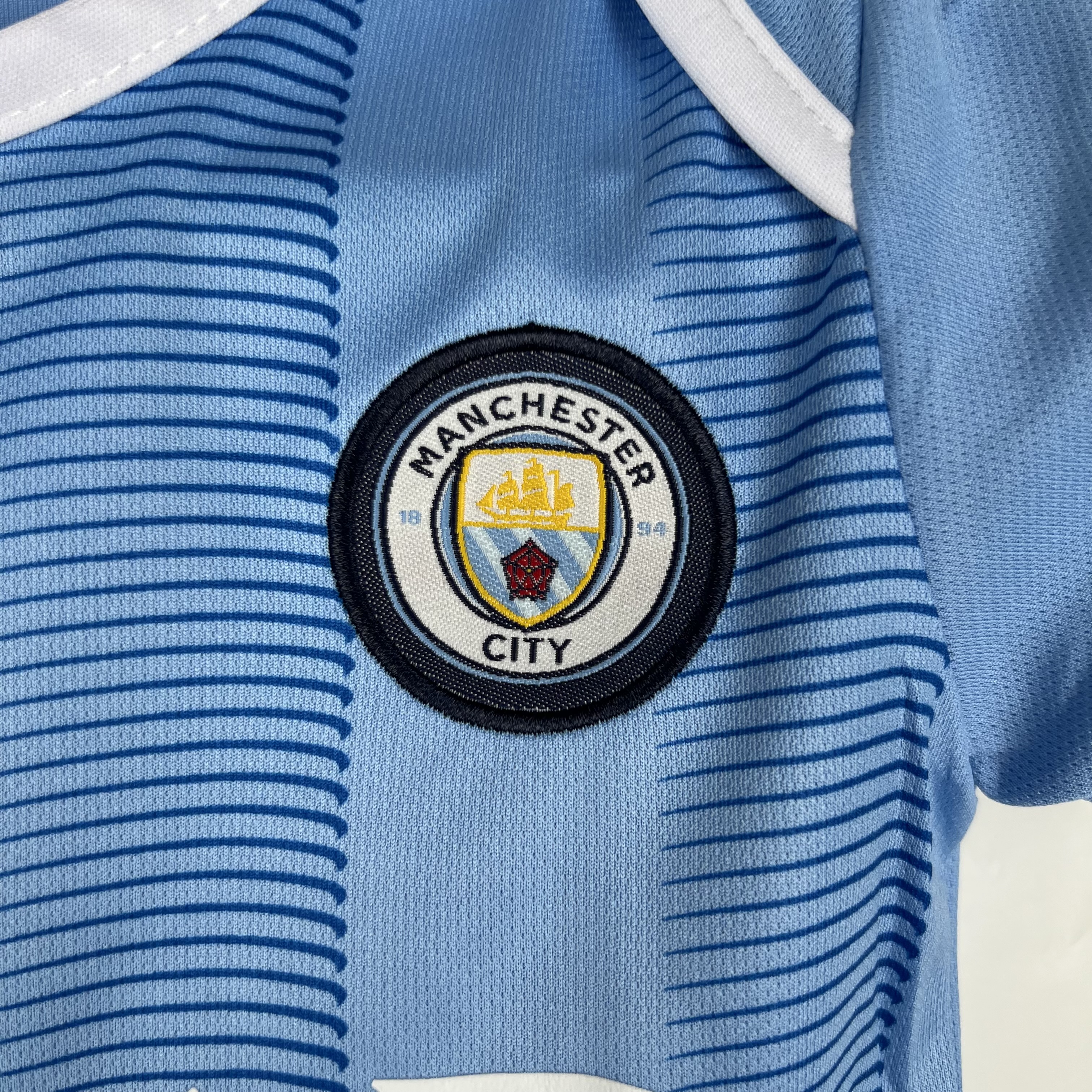 Manchester City 23-24 Home Stadium Baby Crawling Suit