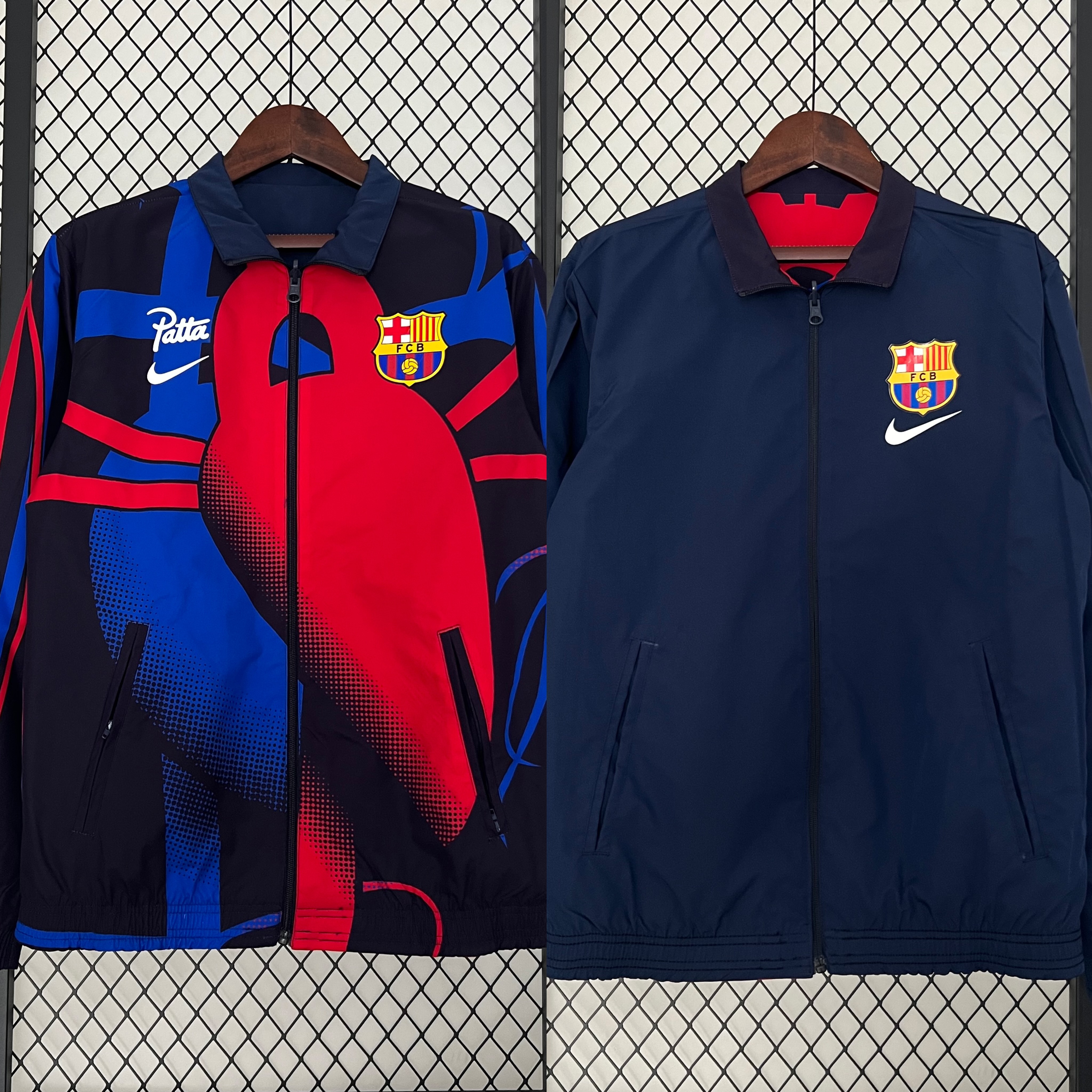B.A.R.S.A 23-24 Double Sided Windbreaker - Blue & Red