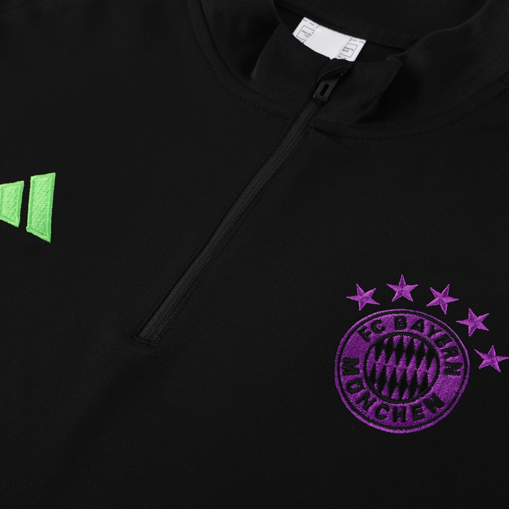 Bayern Munich 23-24 Long Sleeve Training Set - Black (No chest advertising)