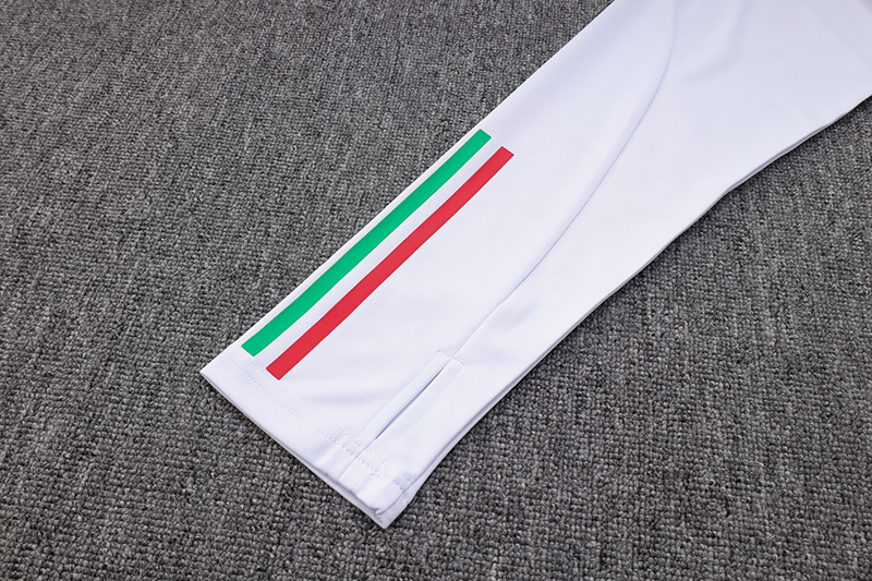 Manchester United 23-24 Kids Long Sleeve Training Set White and Red