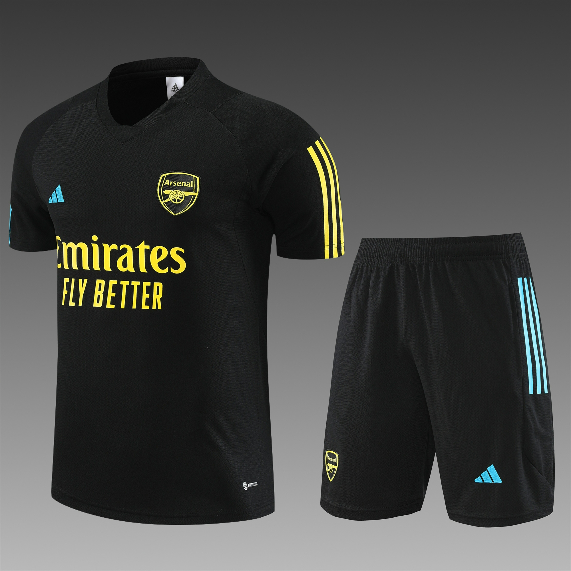 Arsenal 23-24 Short-Sleeve Training Set - Black