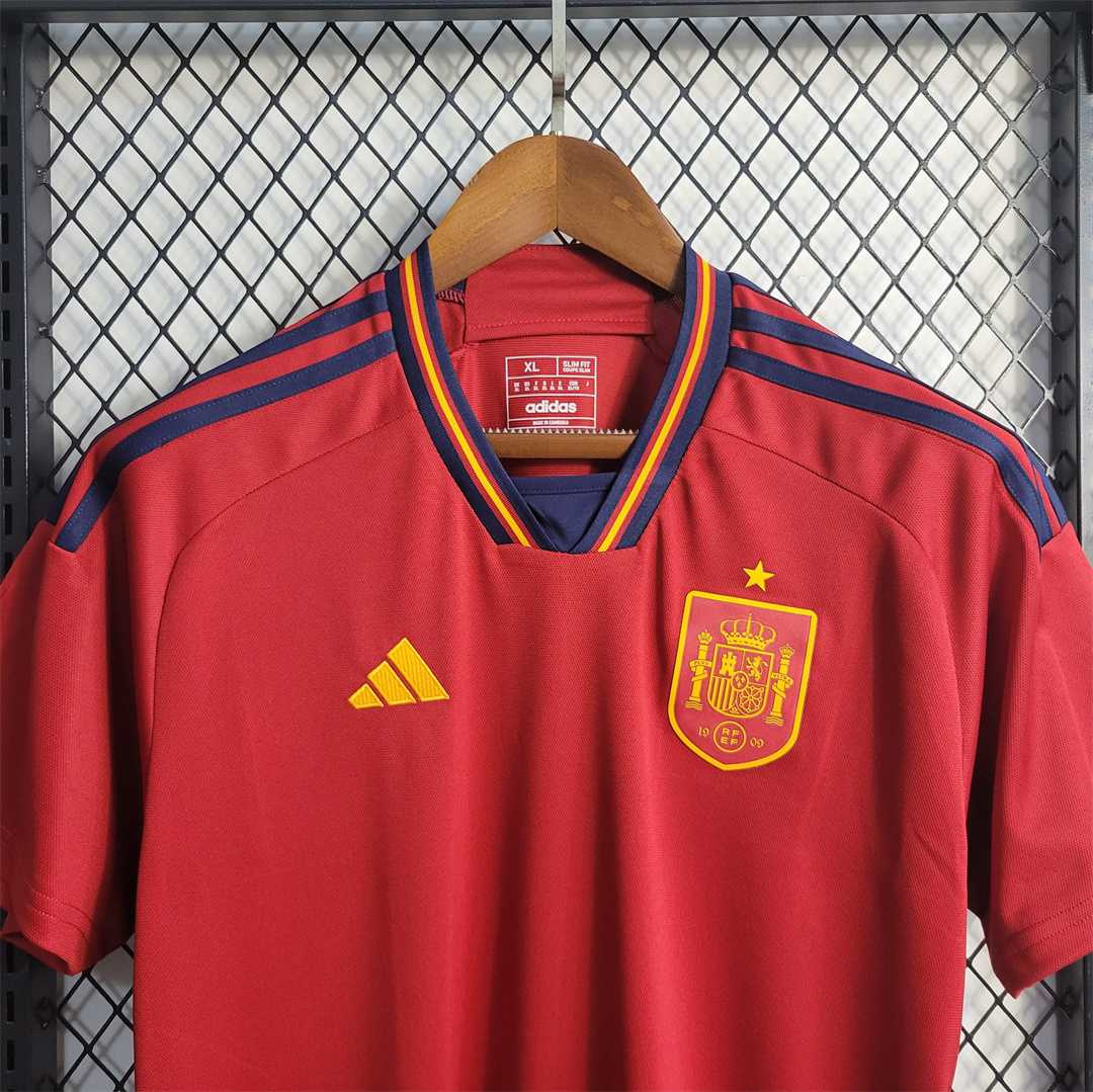Spain 22-23 Home Jersey - Fans Version - 2022 World Cup